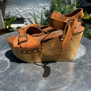 Steven Madden (real wood) platform clogs